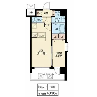 スプランディッド梅田北【8階】の間取り