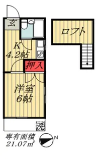 ロワール本八幡【2階】の間取り