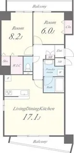 クリア 岩本町【4階】の間取り