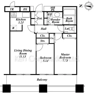 芝浦アイランド エアタワー【18階】の間取り