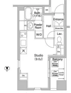 東京都中央区入船1【マンション】の間取り