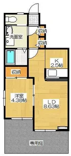 アヴニール【1階】の間取り