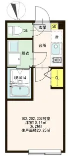 ハーモニーテラス西新井south【2階】の間取り