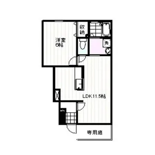 フォレット・フォンティーヌ B【1階】の間取り