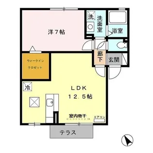 埼玉県熊谷市別府4【アパート】の間取り