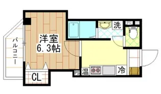 大阪府大阪市都島区都島中通3【マンション】の間取り