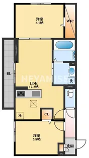 ライク・ア・パラソル【3階】の間取り