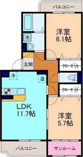 グランシャリオ【3階】の間取り