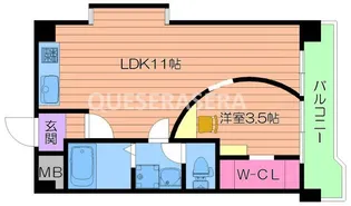 マルビシマンション西天満【5階】の間取り