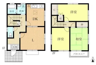 神奈川県厚木市七沢【一戸建】の間取り