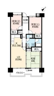 UR武庫川【3階】の間取り