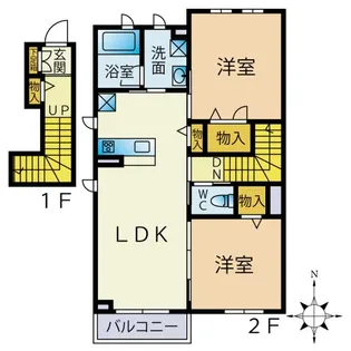 ゼフィール【2階】の間取り
