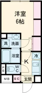 エルファーロ笹塚III【1階】の間取り