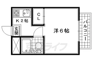 カルチェヴィラ吉勇【3階】の間取り