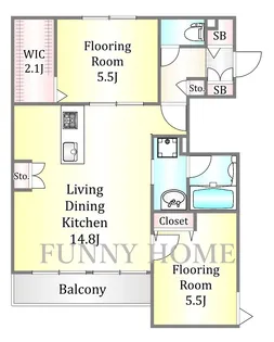 (仮称)若林1丁目メゾン【2階】の間取り