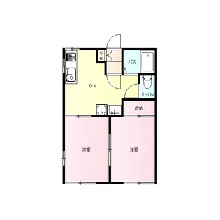 服部ハイツ C【1階】の間取り