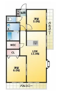 サムソンコート【4階】の間取り