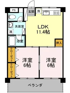 テラスヴェルデ(DW)【4階】の間取り