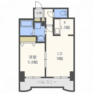 北海道札幌市中央区南十一条西6【マンション】の間取り