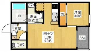 REGALEST CARAT【1階】の間取り