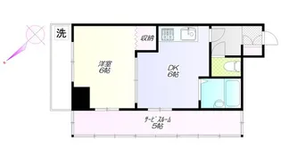 パール白山【5階】の間取り