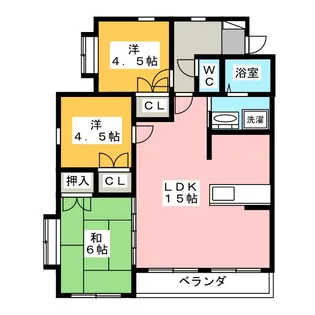 リバーグランドハイツ【2階】の間取り