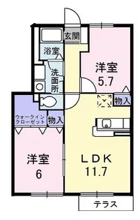 スリーエムA【1階】の間取り