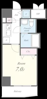 プロムナード岩楯【8階】の間取り