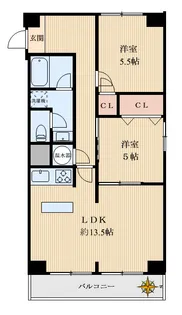 池之端パークハイツ【2階】の間取り