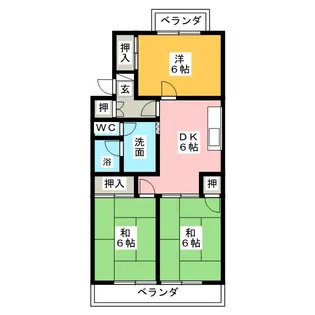サンライズ栄【2階】の間取り