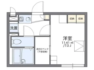 レオパレスEXCEED【2階】の間取り
