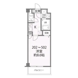 パークレジデンス八幡【4階】の間取り