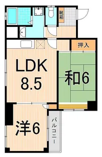 シャンノール綾瀬柳澤【4階】の間取り