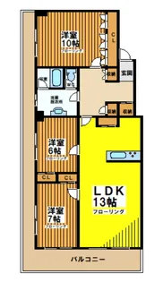 大永初台マンション【4階】の間取り