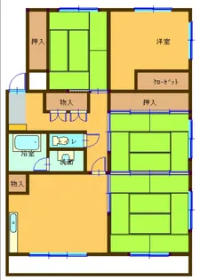 ミントガーデン湯田【2階】の間取り
