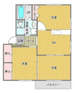 サンディアス若宮【2階】の間取り