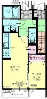 ラ ヴィエルジュ【1階】の間取り