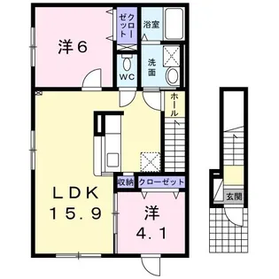 フォルテシモI【2階】の間取り