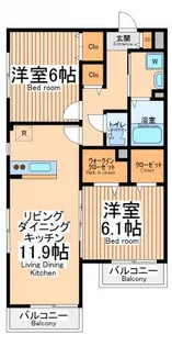セレ玉川上水【2階】の間取り