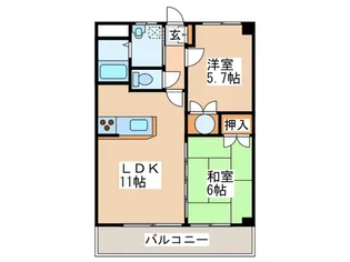 エアステ秀和【3階】の間取り