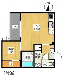 REGALEST 楽々園(れがりすと らくらくえん)【1階】の間取り