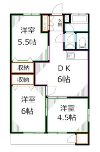 上水ハイツ【2階】の間取り