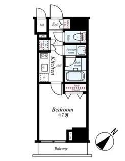コンシェリア大塚 HILLSIDE SQUARE【2階】の間取り
