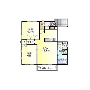 サンハイム那珂【1階】の間取り