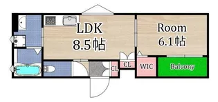 クリエオーレ中宮【3階】の間取り