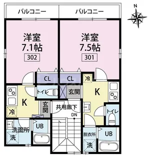 (仮称)グランシャレー小岩【3階】の間取り