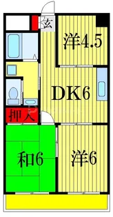 明石マンションB棟【2階】の間取り