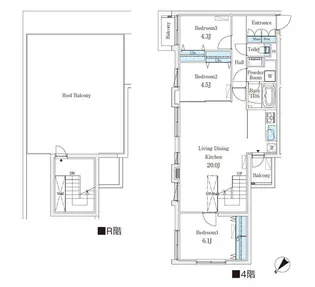 CREATIF学芸大学【4階】の間取り