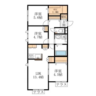 COCOON PLACE【1階】の間取り