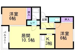 グランドールN34 B棟【2階】の間取り